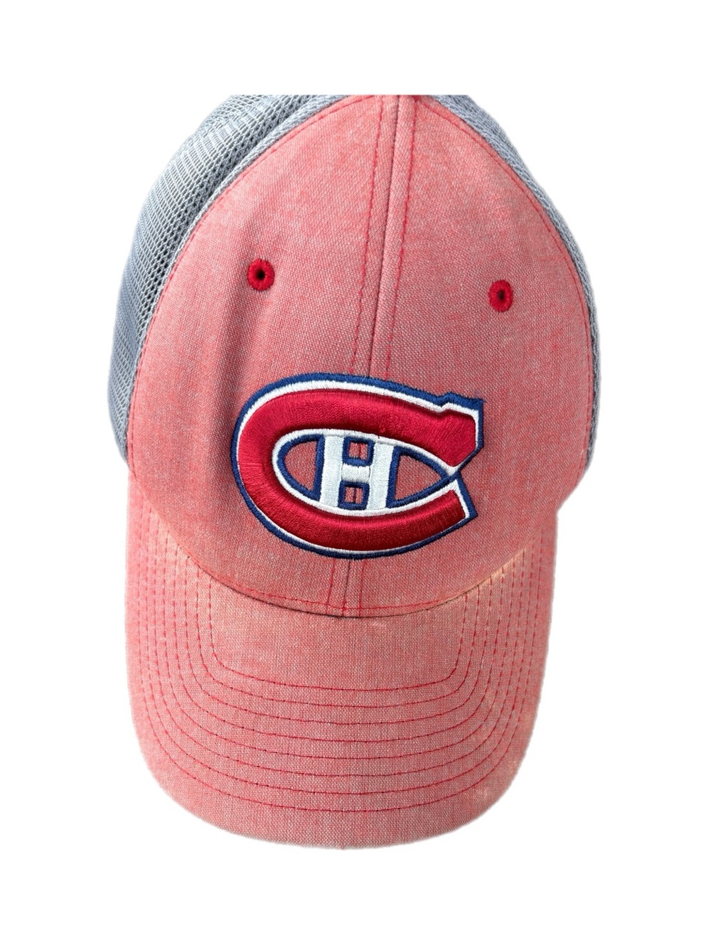 Old Time Hockey Montreal Canadiens Flexfit Trucker Hat Mesh Cap Red Grey
